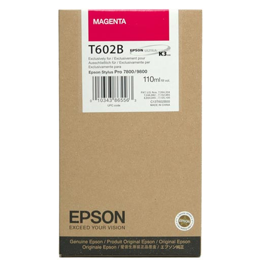 Epson Magenta Ultrachrome K3 Ink Cartridge - 110 ml -T602B00