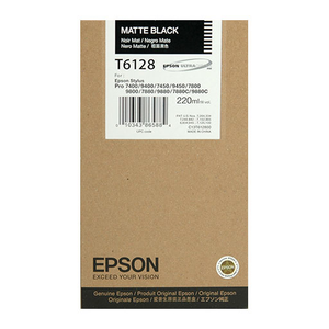Epson Matte Black Ultrachrome K3 Ink Cartridge - 220 ml -T612800