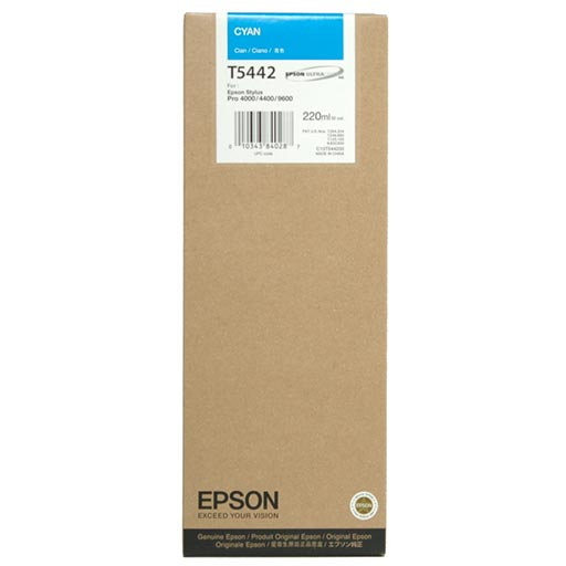 Epson Cyan UltraChrome Ink Cartridge 220 ml - T544200