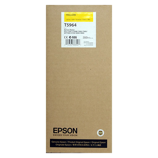 The Epson Yellow UltraChrome HDR Ink Cartridge (T596400) is a 350ml cartridge for Stylus Pro printers, featuring advanced pigment ink technology and branded with Epson UltraChrome HDR.