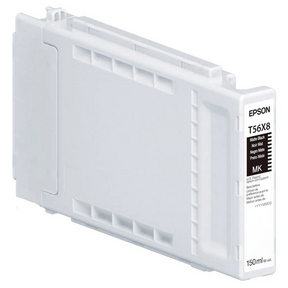 The Epson T56X Matte Black Ink Cartridge for SC P7370/P9370 offers 150ml of archival pigment ink—ideal for those needing high capacity and reliable UltraChrome PRO10 performance.