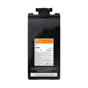 The Epson UltraChrome PRO12 Orange Ink Bag, 1.6L (P20570 - T56EA20) features an orange and white label and is shown against a plain white background. Designed for SureColor professional printers, it contains archival pigment ink.