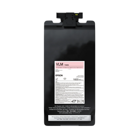 The Epson UltraChrome PRO12 Vivid Light Magenta Ink Bag (T56E620, 1.6L) features a pink label and top nozzle for easy use in SureColor pro printers. Archival pigment ink ensures exceptional print quality. Brand: Epson.