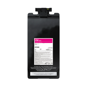 The Epson UltraChrome PRO12 Vivid Magenta Ink Bag, 1.6L (P20570 - T56E320), is designed for SureColor professional printers and features safety warnings and instructions on the packaging.