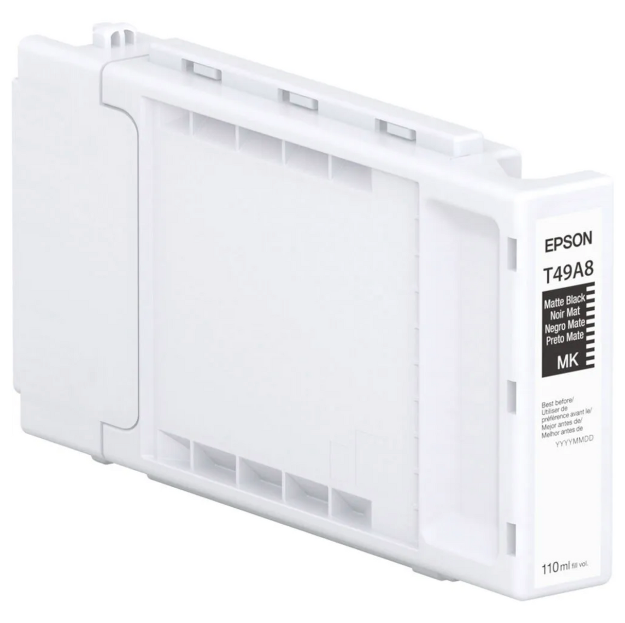 The Epson SureColor PRO6 Matte Black UltraChrome PRO6 Ink Cartridge (110ml, T49A820) by Epson uses pigment-based ink for professional photo printing and is part of the UltraChrome PRO6 series.