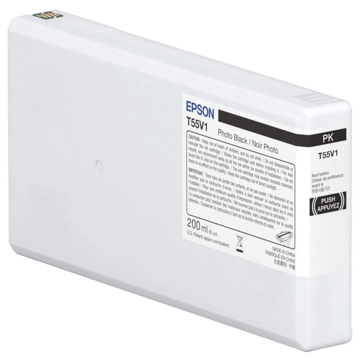 Epson SureColor P5370 Photo Black UltraChrome PRO10 Ink Cartridge - 200 ml - T55V100