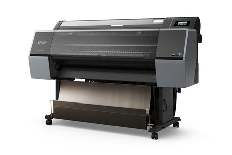 The Epson SureColor P9370 44" Wide Printer (SCP9370SE) is a professional Epson printer with a touchscreen display, paper roll loading, and sturdy wheeled base—ideal for photography and high-end printing tasks.