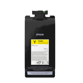 The Epson UltraChrome PRO6 Yellow Ink Pack (T53E420) is a 1.6L cartridge for wide-format printers, featuring a black bag with yellow labeling and usage instructions and warnings on the front.
