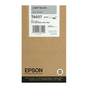 Epson Light Black Ultrachrome K3 Ink Cartridge - 220 ml - T603700