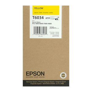 Epson Yellow Ultrachrome K3 Ink Cartridge - 220 ml - T603400