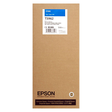 A brown Epson box labeled T596200 for Cyan Ultrachrome HDR Ink, 350ml, featuring pigment ink. Compatible with Epson Stylus Pro printers, it has a white and blue sticker showing branding and product details.