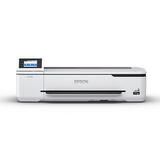 The Epson SureColor T3170M 24" Wireless Printer w/ Integrated Scanner (SCT3170M) features a touchscreen control panel, front paper tray, white modern design, and supports wireless large format printing.