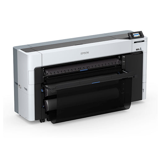 The Epson SureColor P8570D 44-Inch Wide-Format Dual Roll Printer offers automatic dual roll switching, a touchscreen control panel, and wide paper feed—perfect for posters, blueprints, or photo production printing.