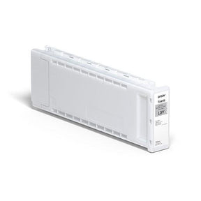 The Epson Light Gray UltraChrome Pro12 Ink Cartridge (T44H920, 700ml) features a rectangular white design and label displaying the model and LGY color abbreviation, made for professional printers needing wide color gamut performance.