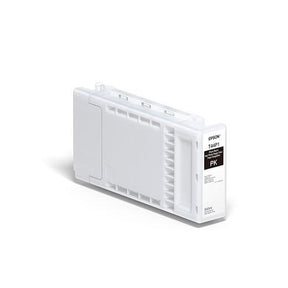 The Epson Photo Black UltraChrome Pro12 Ink Cartridge (350ml, T44P120) is shown against a plain white background. Designed for SureColor P-Series printers, it delivers professional results with a wide color gamut. Brand: Epson.