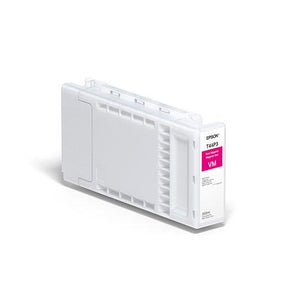 The Epson Vivid Magenta UltraChrome Pro12 Ink Cartridge (350ml, T44P320) by Epson is shown against a plain white background, displaying its label and vibrant colour for a wider colour gamut.