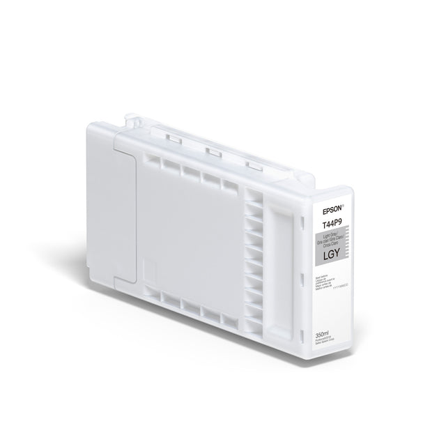 The Epson Light Gray UltraChrome Pro12 Ink Cartridge (T44P920, 350ml) offers wide Pantone coverage and an expanded colour gamut. Displayed on a white background.