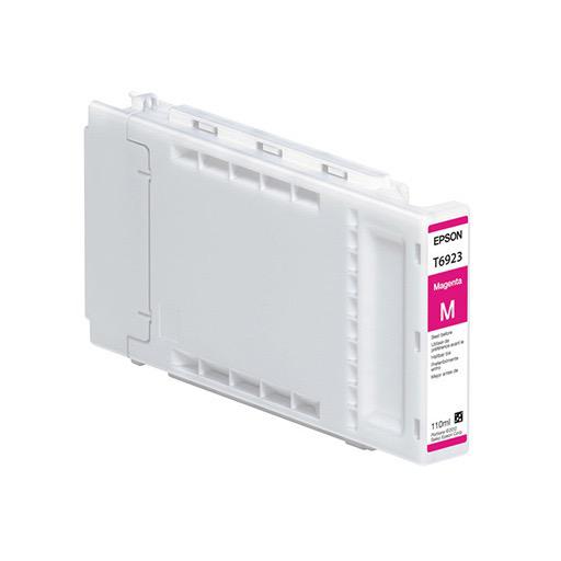 The Epson Ultrachrome XD Magenta Ink Cartridge (110 ml, T692300) features a white body with a magenta label and black text, and is designed for use in Epson SureColor T3270 and other SureColor T-Series printers.