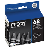 Epson Dual Pack High Capacity Black Ink Cartridge - T068120-D2