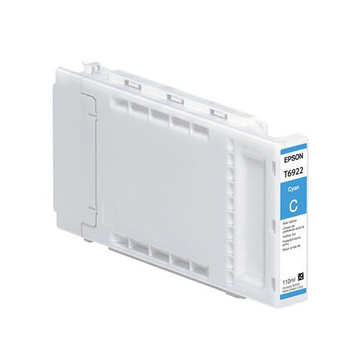 The Epson Ultrachrome XD Cyan Ink Cartridge (T692200) by Epson holds 110ml, features UltraChrome XD ink, and is compatible with SureColor T-Series printers such as the Epson SureColor T3270.