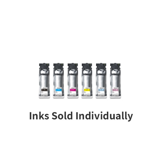 The Epson D1070 / D1070DE Magenta Ink Cartridge (250mL, T46J320) by Epson is shown above the text “Inks Sold Individually” on a white background.