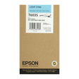 A cardboard box labeled Epson Light Cyan Ultrachrome K3 Ink Cartridge, 220 ml (T603500), for Stylus Pro 7800/9800/7880/9880. The Epson logo and EXCEED YOUR VISION slogan appear at the bottom.