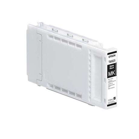 The Epson Ultrachrome XD Matte Black Ink Cartridge (T692500, 110ml) stands upright against a plain background—ideal for Epson SureColor T3270 and other SureColor T-Series printers using UltraChrome XD ink.