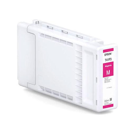 The Epson Magenta UltraChrome XD2 Ink Cartridge (350ml, T41P320) by Epson is shown on a plain background, designed for archival quality and compatible with the SureColor T5475 printer.