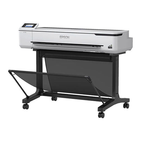 The Tricera Imaging Epson SureColor T5170 36" wide printer (SCT5170SR) features WiFi, a touchscreen panel, paper feed slot, and a black wheeled stand for posters, blueprints, or large documents with UltraChrome XD2 pigment inks.